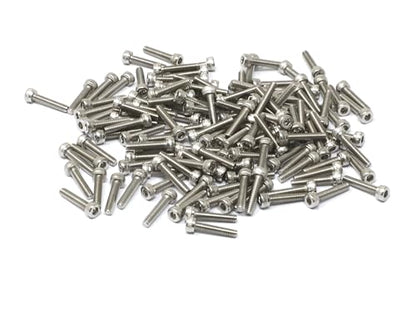 iexcell 100 Pcs M2.5 x 12mm Thread Pitch 0.45 mm Stainless Steel 304 Hex Socket Head Cap Screws Bolts Kit - size: M2.5 x 12mm