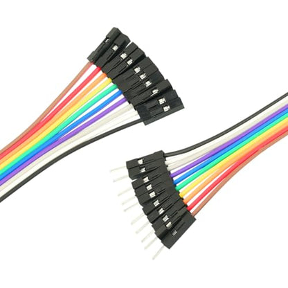 20 Pcs breadboard Jumper Wires with Alligator Clips Male and Female