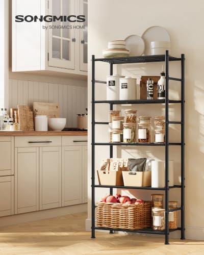 SONGMICS 5-Tier Shelving Unit, Steel Wire Storage Rack - size: 23.6"W, style: 5-Tier