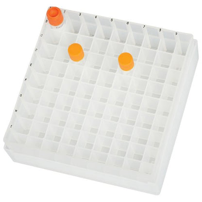 SP Bel-Art 81-Place Plastic Freezer Storage Boxes; Natural (Pack of 5) (F18852-0011) - color: Natural