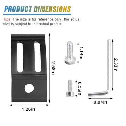 2PCS LED Light Bar Mounting Brackets, Adjustable Side Bracket Kit, Slide Base Bottom Mount Universal for Work Light Bars, LED Pod (902-3) - size: 902-3