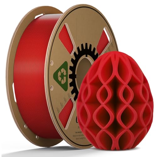 Creator ASA Filament 1.75mm 3D Printer Filament 1KG, UV & Heat & Weather Resistant ASA 3D Printing Filament, Perfect for Printing Outdoor Functional Parts, Dimensional Accuracy +/-0.02mm (Traffic Red) - color: Asa Traffic Red