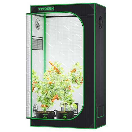 VIVOSUN S326 3x2 Grow Tent 36"x20"x63" Sturdy Indoor Growing Tents - size: 36"x20"x63"
