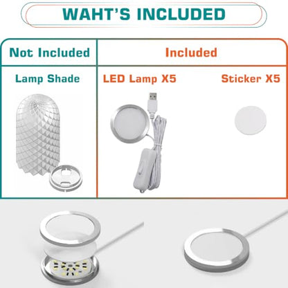 3D Printer LED Lamp Kit 001 Compatible with Bambu Lab 5pack Daylight - color: Daylight 6000K 5 Packs
