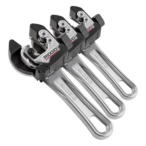 RIDGID 32573 Model 118 2-in-1 Close Quarters Tubing Cutter for 1/4" to 1-1/8" Copper, Brass, and Aluminum Tubing, Compact_tubing cutter with AUTOFEED (Pack of 3) - size: 13 x 6.75 x 2 inches (Pack of 3), style: Pliers