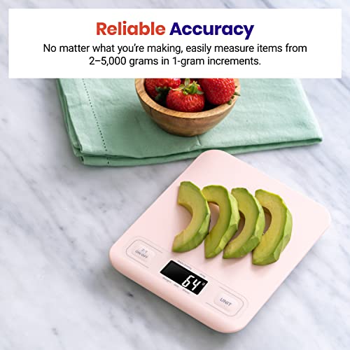 Etekcity Food Kitchen Scale, Digital Grams and Ounces, Medium - color: Pink
