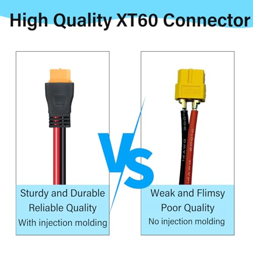10AWG XT60 to Alligator Clips,XT60 to Battery Alligator Clip Cable - size: Alligator Clip to XT60