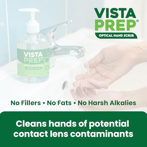 VISTA Prep Optical Hand Scrub for Contact Lens Handling, 12 oz + 1 oz