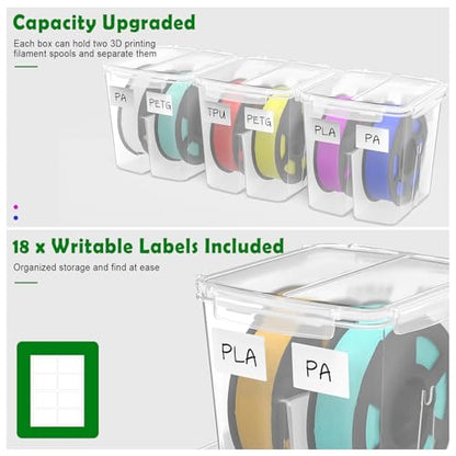 Filament Storage Box - Airtight Filament Storage Container 6.0L 3 Pack - size: 3p-big