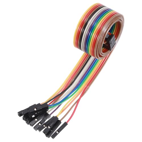 MECCANIXITY 1 Pcs IDC Rainbow Wire Flat Ribbon Cable FC-Female to 14P 19.6 Inch Length 2.54mm Pitch Breadboard Jumper Wires for Electronic Projects - size: 19.6 Inch, style: 14 Pin