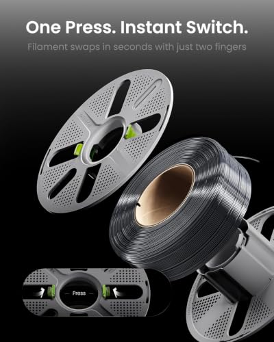 Black Red Silk PLA, Pre-Dried Filament with Reusable Spool - color: Silk Dual Black Red With Spool, size: With Spool