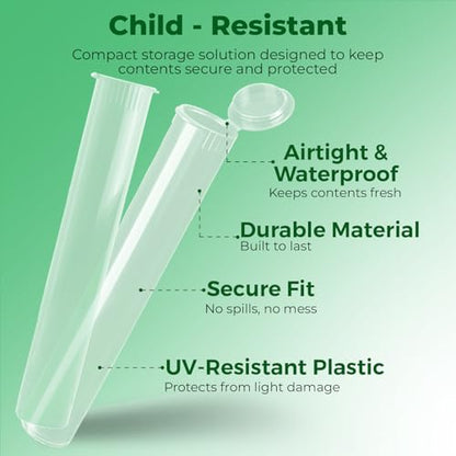 Kopperko Travel Medicine Container, 116mm, 100 Pack, Clear - color: Clear, size: 100 Tubes