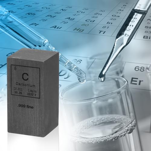 PATIKIL Carbon Cube, 1x1x2 C Density Stick High Density Element Rod Unique Metal Cube Periodic Table of Elements Collections Lab Experiment Teacher Scientific Classes - size: 1x1x2", style: Carbonium