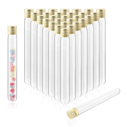 ULAB Scientific 50pcs 25ml Glass Test Tubes with Aluminum Screw Caps, Borosilicate Glass, Dia.18x145mm, Thickness 0.8-1.0mm, UTT1025 - style: 50pcs 25ml Glass Test Tubes with Stopper