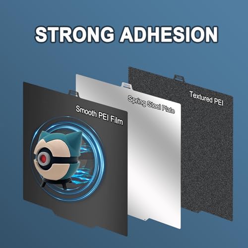 280x280mm Double-Sided PEI Build Plate for QIDI Q2, Black Smooth & Textured Flexible Spring Steel Plate, PLA PLA+ TPU Low Temp Printing Bed - size: 280x280mm