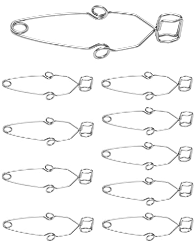 QWORK Lab Test Tube Clamp, 10 Pcs Chrome-Plated Spring Test Tube Clip with Finger Grip, 14.5cm(5-11/16in) Experiment Testing Holder Tool
