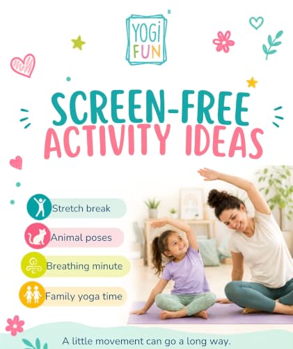 YOGi FUN Yoga Matching Puzzle Pairs | Educational Yoga Game for Kids Ages 2–5 | Learn 10 Yoga Poses, Animals, Colors & Counting | 20 Durable Pieces | Created by Certified Kids Yoga Teacher & Educator
