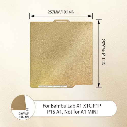 P1S P2S A1 Build Plate, Strong Adhesion PEI Platform for Bambu Lab