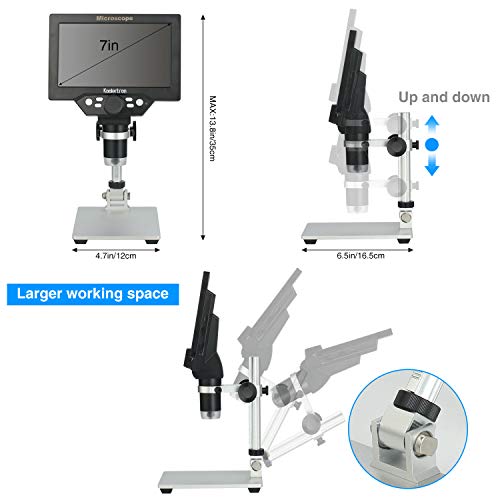 Koolertron 7" LCD Digital Microscope, 1080P USB Camera - size: 7 inch (LCD and 8 LED Lights)