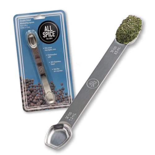 AllSpice Stainless Steel Double Sided Measuring Spoon- 1/2 Teaspoon and 1/4 Teaspoon - size: Half teaspoon/ Quarter Teaspoon