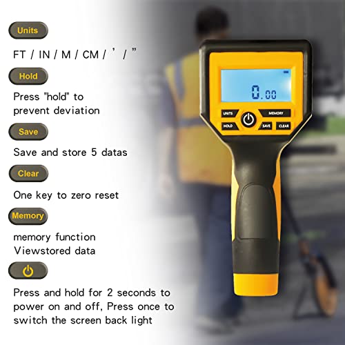 Zozen Measuring Wheel Digital Display, Imperial & Metric, High Precision - color: Yellow