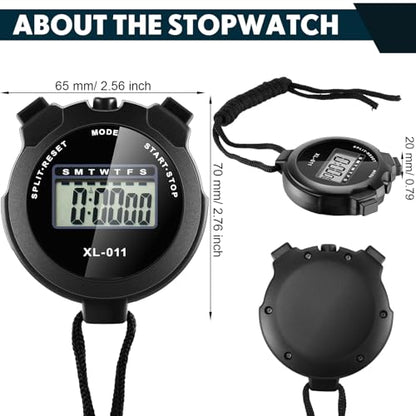 Kanayu 28 Pack Digital Sports Stopwatch with Date Alarm Lanyard
