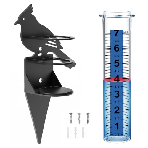 Rain Gauge Outdoor, Accurate Rain Gauges Outdoors Best Rated with Holder