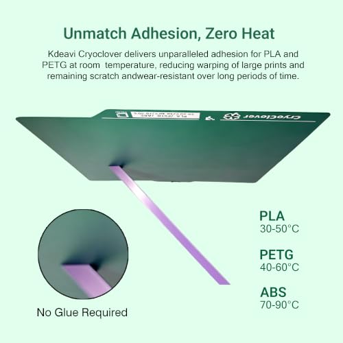 CryoClover 310x325mm Cold Build Plate for Creality K2 Pro - color: Verdant SoftTouch, size: K2 Pro