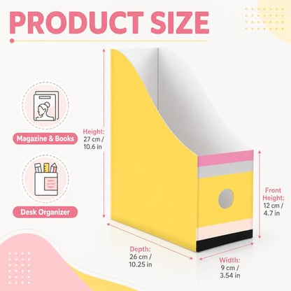 20 Pack Pencil Book Bins for Classroom Cardboard Magazine File Holders - style: Pencil