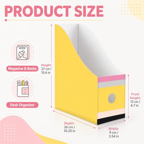 20 Pack Pencil Book Bins for Classroom Cardboard Magazine File Holders - style: Pencil