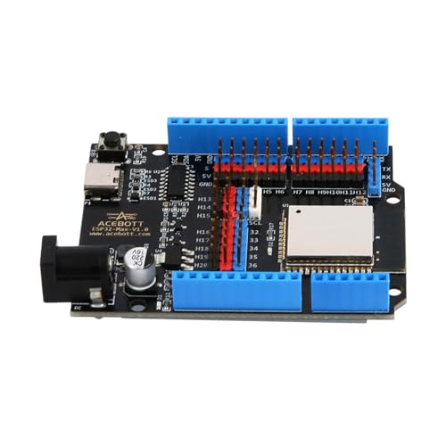 ESP32 Development Board Max V1.0 Compatible with Arduino, USB-C, Wi-Fi, Bluetooth, MicroPython Compatible, Single Board Computer Suitable for Building Mini PC/Smart Robot/Game Console (QA009) - color: Black