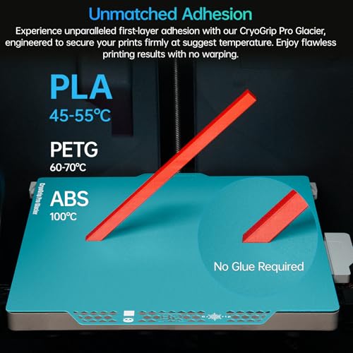 BIQU CryoGrip Pro Glacier Plate for Bambu-Lab X2D,P2S,P1P,P1S,X1C,X1E,A1 - color: Glacier, size: X2D/P2S/P1/X1/A1