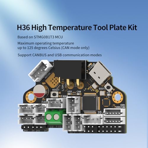 FYSETC 3D Printer Accessories H36 Board: Tool Combo Plate Kit V1.3 Version Hight Temperature 185℉ for Supporting Klipperr Firmware Canbus USB