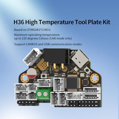 FYSETC 3D Printer Accessories H36 Board: Tool Combo Plate Kit V1.3 Version Hight Temperature 185℉ for Supporting Klipperr Firmware Canbus USB