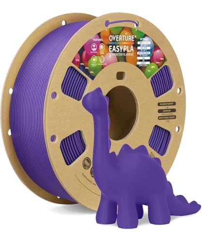 OVERTURE Easy PLA 1.75mm, Easy to Print Filament, 1kg Purple - color: Easy Purple