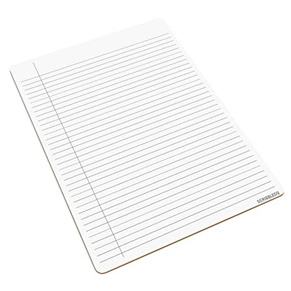 Scribbledo Dry Erase Board with Lines for Desk, 9x12 Notebook, Double Sided
