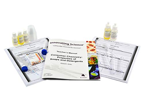 ALDON Innovating Science Properties of Soaps & Detergents - Explore The Chemical Similarities & Differences, Test pH, Effects on Surface Tension of Water & More - Small Group Learning - Experiment Kit