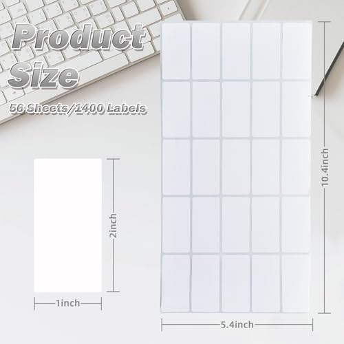 Homrelaxy 1400 Pcs 1"x2" Removable Labels for Food Containers, No Residue - size: 1"x2"