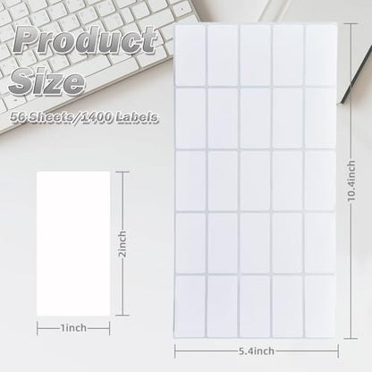 Homrelaxy 1400 Pcs 1"x2" Removable Labels for Food Containers, No Residue - size: 1"x2"