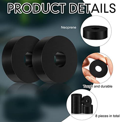 Fabbay Rubber Bushings Spacers Washers Anti Vibration for Bolt, 8 Pcs