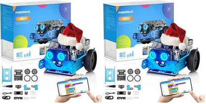 Makeblock mBot2 Coding Robot for Kids, Code Learning Support Scratch & Python Programming, Robotics Kit for Kids Ages 8-14 and up, Building STEM Robot Toys Gifts for Boys Girls (Pack of 2) - size: Set of 1 (Pack of 2)