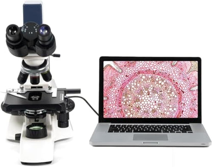 SWIFT SW300 Binocular Compound Microscope,Built-in 3.0MP Camera,40X-1600X - style: D) w/ Built-in 3MP Digital Camera