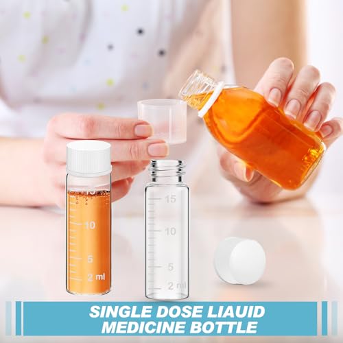 Baderke 4 Pcs Liquid Medicine Travel Container, Clear,15ml - color: Clear, size: 15ml