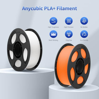 ANYCUBIC PLA Plus (PLA+) 3D Printer Filament 1.75mm, High Toughness 3D Printing Filament, Dimensional Accuracy +/- 0.02mm, Print with Most FDM 3D Printers, 1KG Spool, Black - color: 1kg Pla+ Black