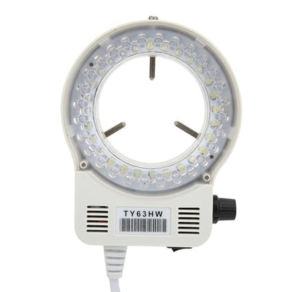 5W 56 LEDs Universal Microscope Ring Light, Adjustable Brightness, Flicker-Free, for 30mm to 63mm Stereo Microscope Eyepieces