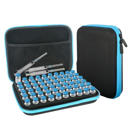 60 Slots 3ml Insulin Vial Holder, Peptide Vial Storage Case for Fridge and Travel, Fits 1ml 3ml Standard Vials, Diabetic Supplies (Case Only) - size: 3ml