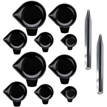 JUXYES 10PCS Digital Scale Pan Tray Plastic Weighing Powder Pan with Scoop