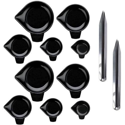 JUXYES 10PCS Digital Scale Pan Tray Plastic Weighing Powder Pan with Scoop