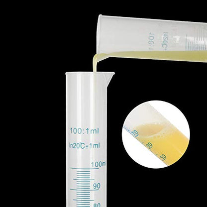 10 Pack 100 mL Plastic Graduated Cylinders - size: 100ml