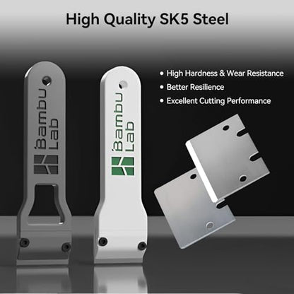 3D Printer Cooktop Scrapers Compatible with Bambu Lab A1/X1/P1 Series Anycubic Kobra Series Creality All 3D Printers Build Plate Scraper Blades with 8pcs Screws (3PCS)